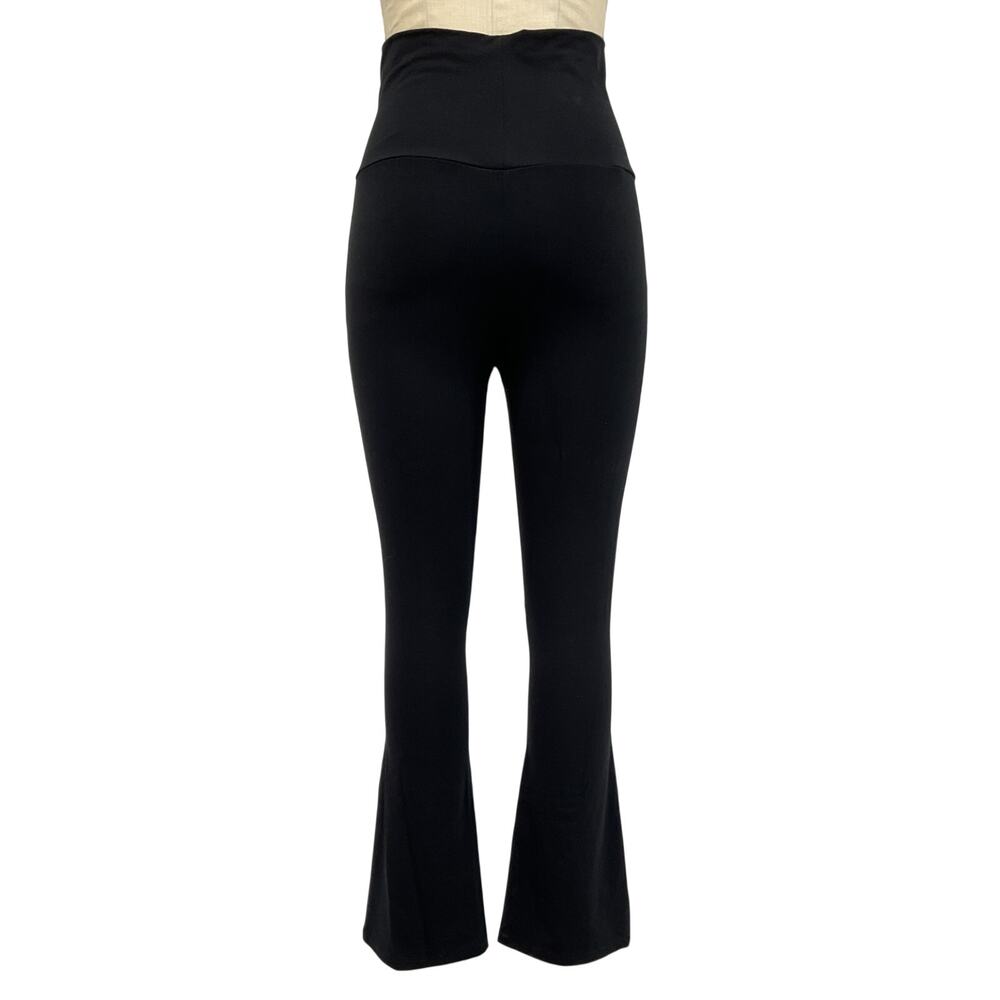 Hatch Soft Black Before During And After Crop Flare Pants Size XS - Picture 3 of 4